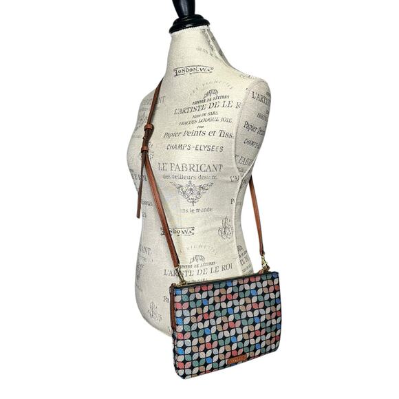 Fossil Handbags - Fossil | Women | Devon Multicolor Geometric Signature Crossbody Bag | One Size